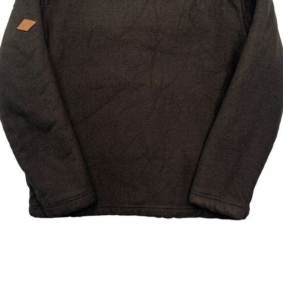 Orvis Men's Brighton Brown Fleece Lined 1/4 Zip Pullover - Picture 8 of 11